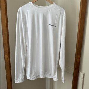 Eddie Bauer Cream Graphic Long Sleeve Shirt